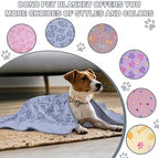 Dono 1 Pack 3 Dog Blankets, Soft Fluffy Fleece Pet Blanket Warm Sleep Mat Paw Print Design Puppy Kitten Throw Blankets Doggy Blanket for Dogs - Image 5
