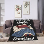 Sleepy Book Blanket Throw Gift for Girls Women 60"X50" - Image 3