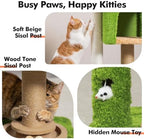 WOOCHPET Cat Tree with Sisal Scratching Posts and Cat Toys for Indoor Kittens - Image 5