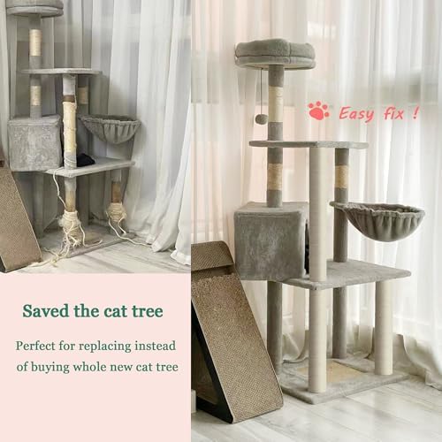 4PCS Cat Scratching Post Replacement, 15.7in Cat Tree Parts with M8 Screws - Image 3