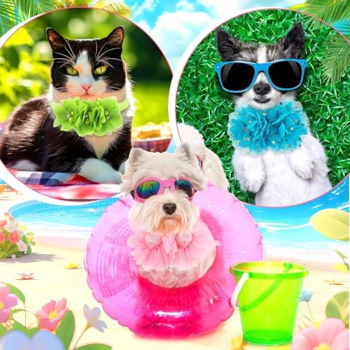 50 Pcs Flower Dog Bows Pink Collar Puppy Bows, Multiple Colors - Image 3