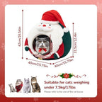 CATISM Christmas Cat Bed - Cute Santa Claus Cat Beds for Indoor Cats - Image 3