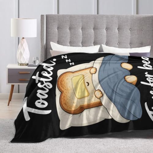 Sleepy Toast Blanket Throw Gift for Girls Women 60"X50" - Image 6