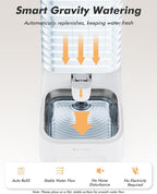 Automatic Dog Water Bowl Dispenser with Patented Faucet - 6L Large Gravity Cat Water Dispenser with Handle, Filter & Adjustable Base, Wide Mouth for Easy Clean, BPA-Free, Stainless Steel Pet Waterer