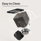 VOLUAS Automatic Cat Feeder, 6L Timed Dry Food Dispenser for Cats & Dogs | Programmable Portion Control, Up to 4 Meals Daily, Dual Power Supply, Power-Off Memory, 10-Second Voice Recorder