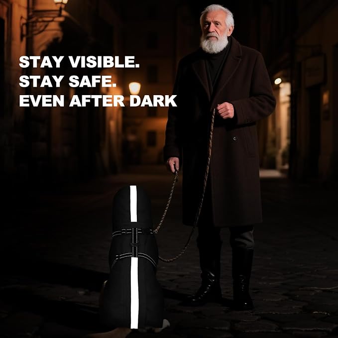 Dog Raincoat with Built-in Harness, Dog Rain Jacket with Clear Hood | Rain Coat For Medium Dogs, Doggy Poncho With Leash Hole, Reflective Strips, For Rainy Snowy Weather Walks, Hiking Camping, XL