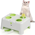 Magic House Cat Toy, Rechargeable Whack-a-Mole Feather Toy | 3 Play Modes, 4 Holes Design, 4 Replacement Accessories, Ideal for Indoor Cats Entertainment