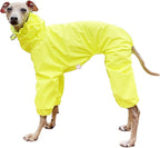 D Doggy Star Italian Greyhound Raincoat Waterproof Jacket Windbreaker Clothes Whippet for Dog (XL,Raincoat Yellow)