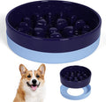 Sted Ceramic Slow Feeder Dog Bowls with Silicone Base | Slow Feeding Dog Bowl Small Medium Breed, Dogs Food Bowls for Fast Eaters, Puzzle Dogs Food Bowl, Maze Blue