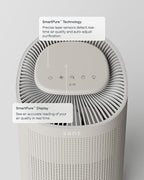 Sans Air Purifier Mini for Large Rooms (Up to 490 Sq Ft) True HEPA & | Activated Carbon Filter for Allergies, Pets, Dust, and Odors | Quiet 25dB Operation with UV-C Light & Lights-Out Mode (Sand)