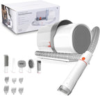Sharper Image Professional Pet Grooming Vacuum Kit, 5-in-1 Dog Grooming Clippers with Low Noise Trimmer, 2.5L Large Dust Cup, 3 Suction Modes & 5 Grooming Tools for Dogs, Cats and Small Pets | 3 suction modes, 11000Pa, 5 tools, 59dB, 17.3x13.4x7.5in, f...
