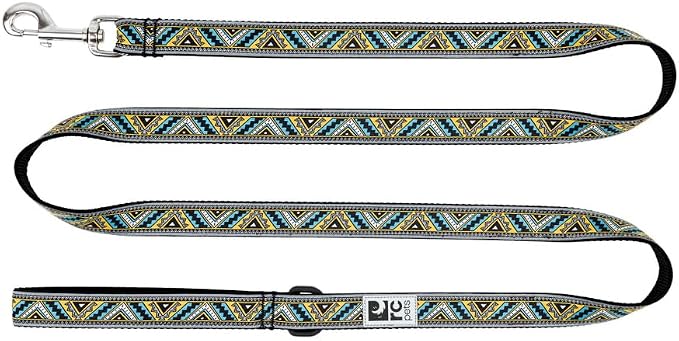 RC Pets Dog Leash | 6ft Leash with Durable Grip, Reflective Label & Accessory Ring | 1-Inch Wide, Soft Webbing | Santa Fe