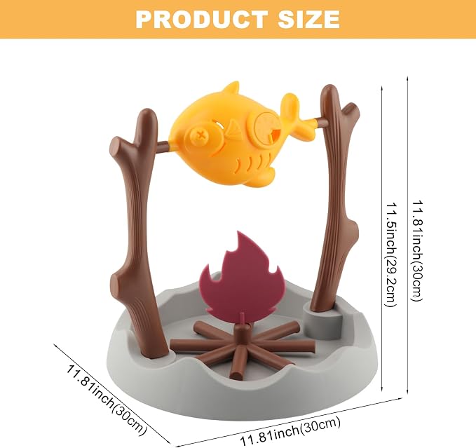 BBQ-Style Cat Slow Feeder, Interactive Toy,Treat Puzzle Feeder for Pets, Mental Stimulation Food Dispensing Toy, Puppy Kitten Dishes, Keeps Pets Busy & Prevents Overeating