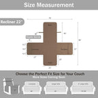 Toffee Quilted Recliner Covers, Waterproof Recliner Chair Covers, Lazy Boy Chair Covers, Pet Friendly Recliner Slipcover for Dogs Cats, Washable Furniture Protector (Recliner 22", Raw Umber)