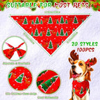 100 Pcs Christmas Dog Bandanas Bulk for Small Medium Pet Dog Cat - Image 4