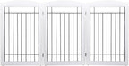 Spirich Freestanding Wire Pet Gate for Dogs, 60 inches Extra Wide, 30 inches Tall Dog Gate for The Houes, Doorway, Stairs, Pet Puppy Safety Fence, White 3 Panels