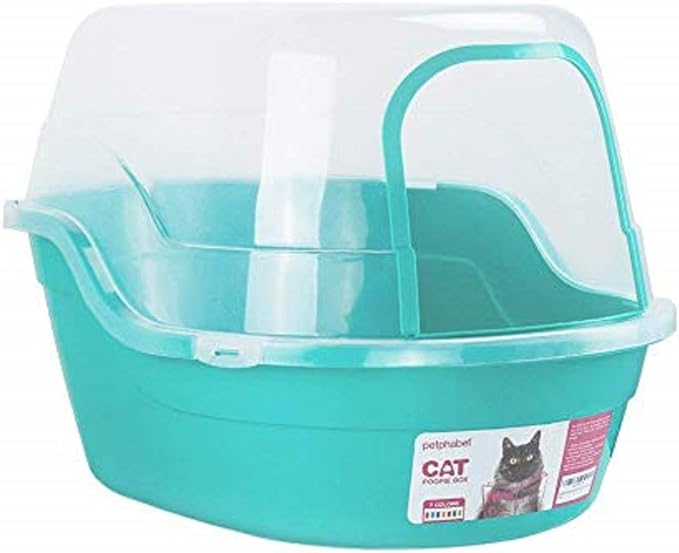 Petphabet Jumbo Hooded Cat Litter Box, Extra Large, Teal