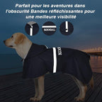 Pet Large Dog Raincoat Apparel Poncho Waterproof for Medium Large Sized for Dog Rain Coat Clothes (Navy Blue, 5XL)