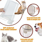 Dog Cat Food Storage Container with Cup (White, 5L) | Pet Food Pourable Container Airtight with Large Spout, BPA-Free Plastic Food Dispenser for Pet Food, Bird Seed, Rice, Flour