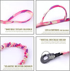 Tactical Dog Collar and Leash Set for Large Dogs with Handle,Pink Camo,L | 1000D Heavy-Duty Nylon Fabric,Quick-Release Metal Buckle,Adjustable Fit,Soft-Padded Webbing,D-Ring,for Training & Hiking