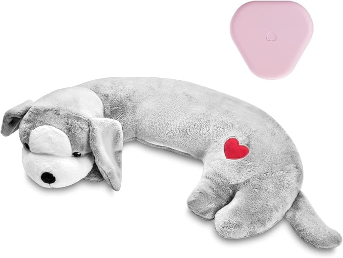 Moropaky Hearbeat Toy for Dog Anxiety Relief Behavioral Training Aid Toy, Grey