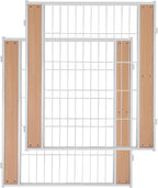 Heavy Duty Dog Playpen 32 Inch Height - Indoor Outdoor Pet Fence Enclosure for Medium and Small Dogs - Foldable Puppy Exercise Pen for Indoor and RV Camping or Yard (2 Panels, 32" H (White))