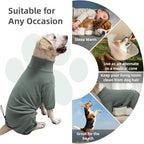 Dog Pyjamas PJS Sweater Clothes and Home Clothing Suitable for Medium to Large Breeds of Dogs, Dog Neutering Suits, Extra-Large Stretch Fabric, Four-Legged Clothes (Thickened Green, 3XL)