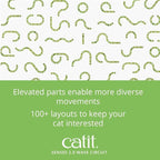 Catit Senses 2.0 Wave Circuit Interactive Cat Toy - 8-Piece | Closed-Track Ball Toy for All Breed Sizes