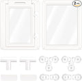FXW AuraSpace Clear Acrylic Indoor Dog Playpen, 30" H, 2 Panels, White | Open View, Modern Home Fit, No Climbing Bars, Tool-Free Setup, Includes 1 Gate & 1 Panel, For Small & Medium Dogs