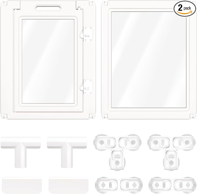 FXW AuraSpace Clear Acrylic Indoor Dog Playpen, 30" H, 2 Panels, White | Open View, Modern Home Fit, No Climbing Bars, Tool-Free Setup, Includes 1 Gate & 1 Panel, For Small & Medium Dogs
