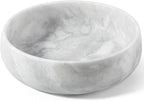 Karibiber Grey Marble Dog Bowl, 6lbs Non-Slip,Non-Tipping Heavy Dogs Food Bowl, Large Dog Dish, Weighted Food and Water Bowls for Large Dogs, Natural Marble, Easy to Clean, Holds 6 Cups