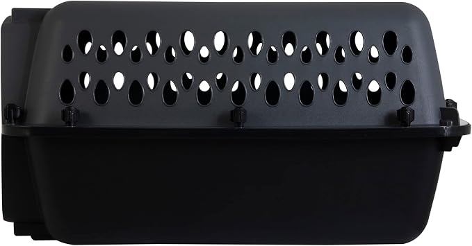 Petmate Pet Porter Dog Kennel 19", Dark Gray & Black, for Pets up to 10lbs, Made in USA