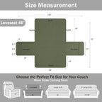 Boho Olive Green Loveseat Covers for 2 Cushion Couch, Water-Repellent Aztec Covers for Love Seat, Washable Quilted Couch Covers, Pet Friendly Loveseat Slipcovers (Loveseat 48", Olive Green)