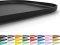 SMILOOL Silicone Pet Food Mat with Raised Edge for Food and Water Bowl, Dog Feeding Mats, Cat Food Trays for Floor Waterproof, Rubber Tray for Dogs and Cats, 19 x 12 x 0.7 Black