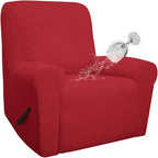 Easy-Going 100% Waterproof Recliner Chair Cover，1-Piece Recliner Slipcover | Dual Waterproof Couch Cover for Recliner，Leakproof Furniture Protector for Kids Pets Dog Cat Daily Stain, Christmas Red