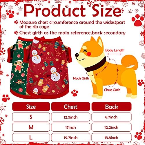 Saintrygo 6 Pieces Christmas Clothes for Dog, M (5.5-8.8lbs) - Image 2