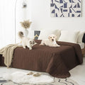 Tcksstex Waterproof and Anti-Slip Dog Bed Cover and Pet Blanket Sofa Pet Bed Mat ，car Incontinence Mattress Protectors Furniture Couch Cover for Most Cats Dogs, Pets（82x102-Chocolate）