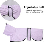 Greyhound Whippet Raincoat Waterproof with Reflective Stripe high Neck fit for Italian Greyhounds Whippets Long Back Breeds - Purple - L