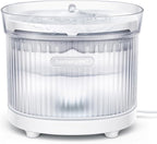 HomeRunPet Cat Water Fountain Porcelain-Tray with Wireless Pump, 68oz | 20dB Ultra Quiet, Detachable Design for Easy Cleaning, Filter Included, Water Fountain for Cats Indoor