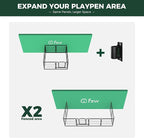 FXW Rollick Dog Playpen with Fence-to-Wall Anchors, 40" H, 16 Panels | Heavy-Duty & Easy setup Play Area, Flexible Boundaries, Indoor & Yard, For Medium & Large Dogs, Patented
