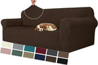 MAXIJIN Couch Covers for 3 Cushion Couch Sofa (71"-91"), 1-Piece Stretch Sofa Cover Slipcover Furniture Protector with Elastic Bottom for Kids,Dogs (Large, Diamond Pattern Coffee)