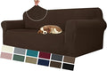 MAXIJIN Stretch Oversized Couch Covers for 3 Cushion Couch (91"-110"), 1-Piece Large Sofa Cover Slipcover Furniture Protector for Kids,Dogs (Extra Large, Diamond Pattern Coffee)
