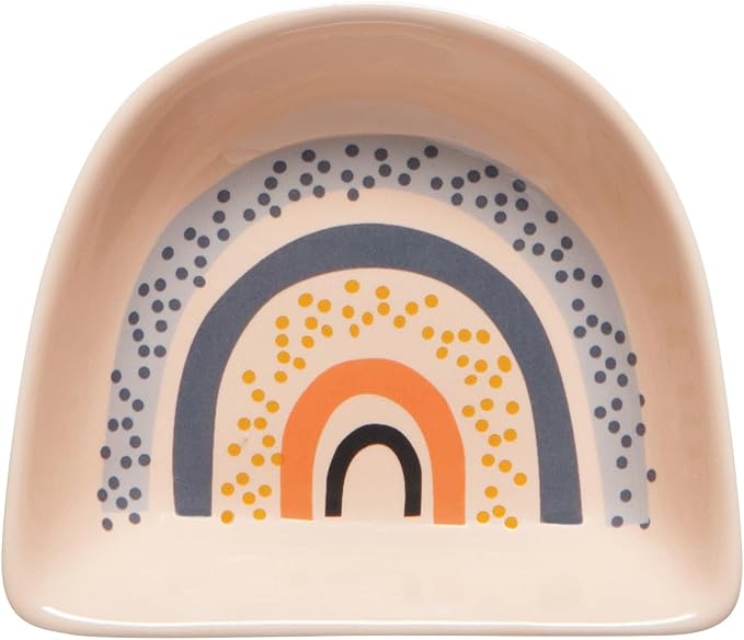 Jubilee Stoneware Pinch Bowls, Rainbows