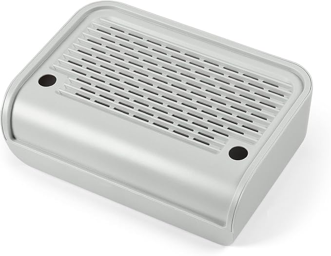 Cat Step for Litter Box, Litter Box Ramp with Filter Function, Light Grey | Cat Litter Box Step for Kitten & Elderly Cats, Washable Double Layer Litter Catcher, Non-Slip Litter Catcher, Easy to Clean