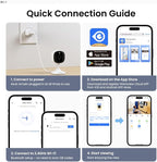 AOQEE 2K Indoor/Outdoor Camera, IP65 Water Resistant & White Light, C1 4Pcs | 2.4G Security Camera Outdoor with Color Night Vision, Human Detection, 2-Way Talk, 24/7 TF Card & Cloud Recording, Plug in