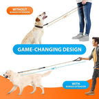 SparklyPets - Heavy Duty Bungee Rope Leash for Large and Medium Dogs - No Pull, Shock Absorber Long Dog Training Lead - No Slip Reflective Line for Outside (5.5 Ft Bungee Leash)