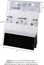 Mutt Mitt® 2-Ply Dog Waste Station Header Bags, 800 Count, 8 Headers | Commercial 2-ply mitten bags, 800 count on 8 station headers, fits hanging dog waste dispensers, 2mil thick pickup protection