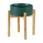 Havniva Dog Bowls Elevated, Ceramic Dog Food and Water Bowl | 8.3” Raised Dog Food Bowl, Elevated Dog Bowls with Bamboo Stand, Non-Slip Dog Water Bowl for Large Dog, Large Capacity