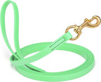 Viper Biothane K9 Working Dog Leash Waterproof Lead for Tracking Training Schutzhund Odor-Proof Long Line with Solid Brass Snap for Puppy Medium and Large Dogs, 33ft Sea Foam Green