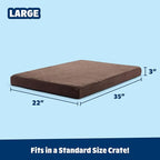 BarkBox Orthopedic Dog Bed - Large | with Memory Foam - Comfortable, Durable & Machine Washable Pet Bed - Espresso